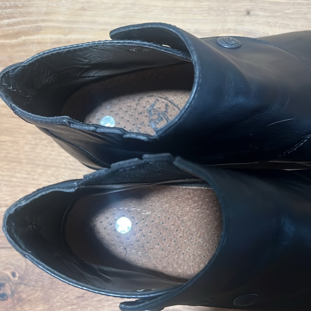 SOLD - Ariat Spat III Black Leather Ankle Boots Snap Closure Size 8.5 - Picture 12 of 12